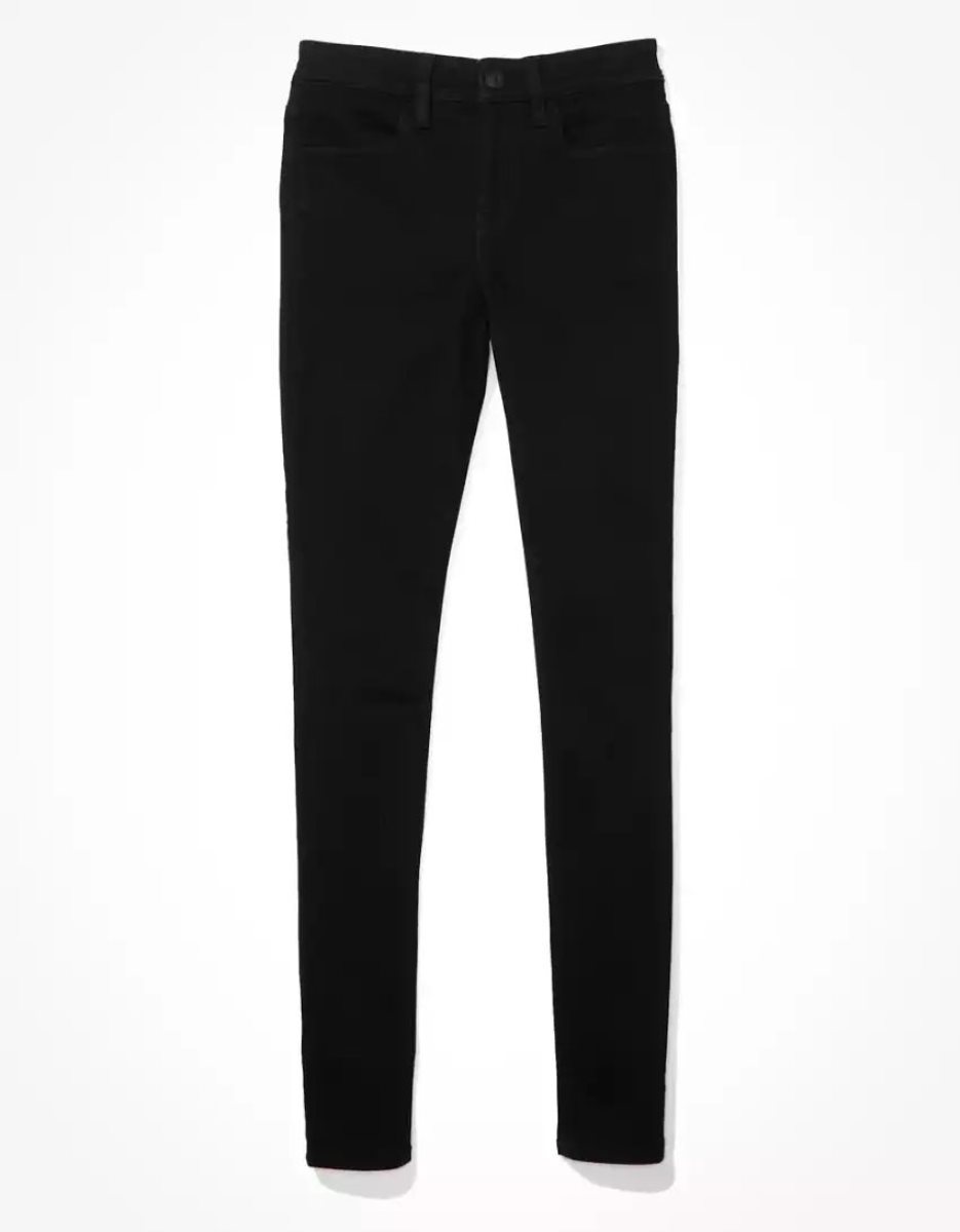 Jean American Eagle AE Ne(x)t Level Low-Rise Jegging Noir Femme | PRS-97699026